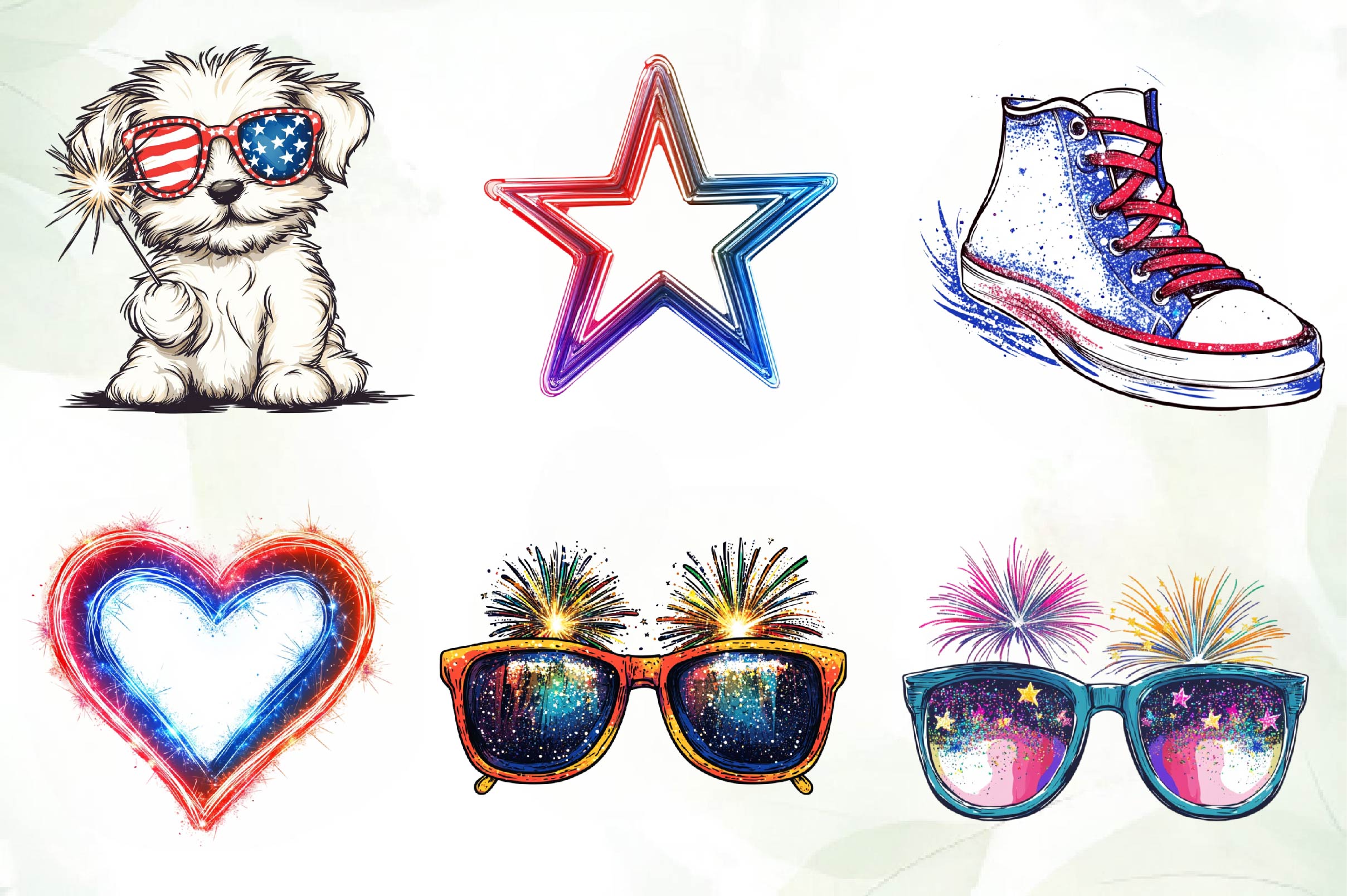 Glitter & Fireworks 4th Of July Clipart Bundle - CraftNest - Digital Crafting and Art