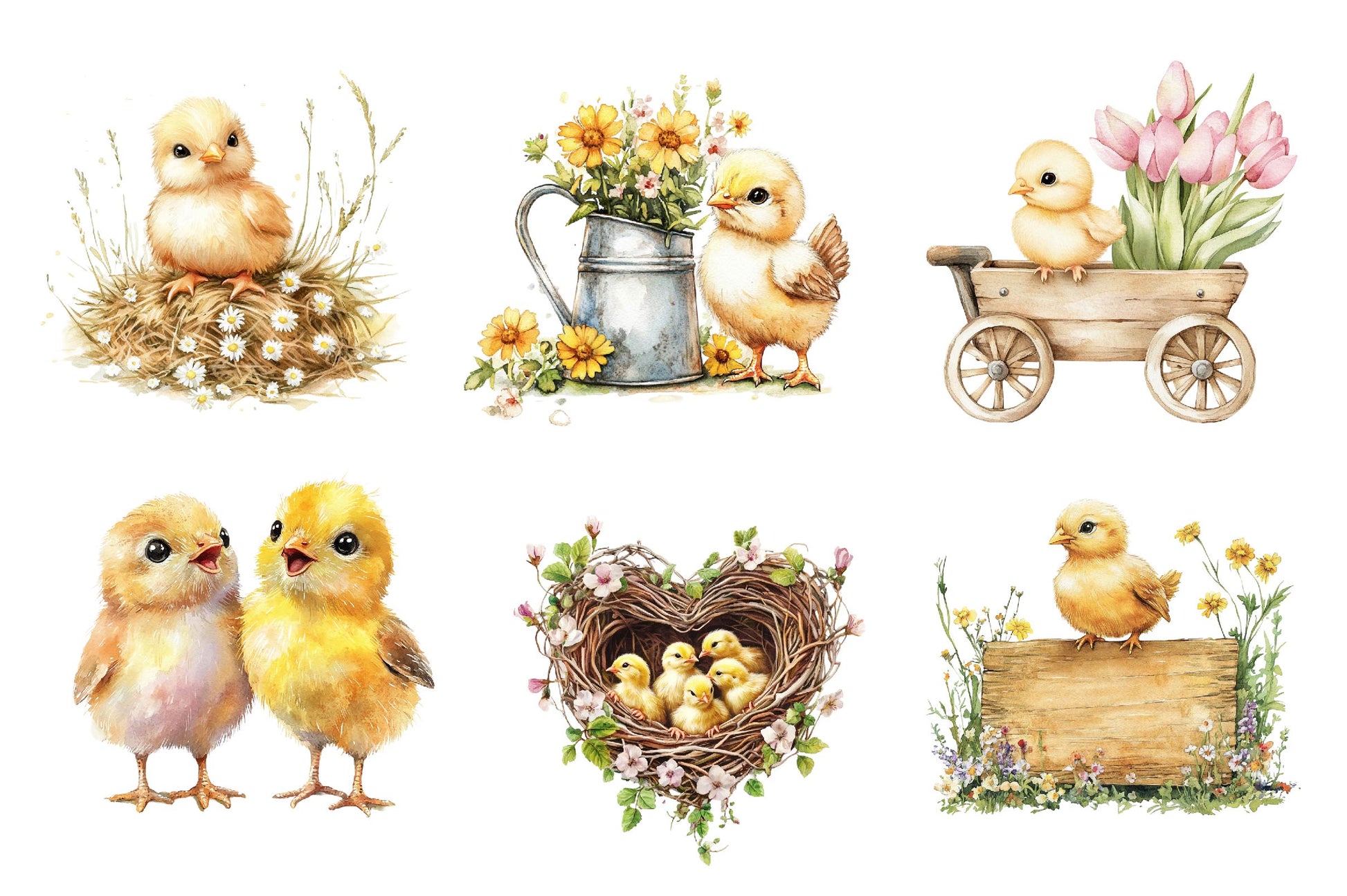 Chirping Chicks Clipart Bundle - CraftNest - Digital Crafting and Art