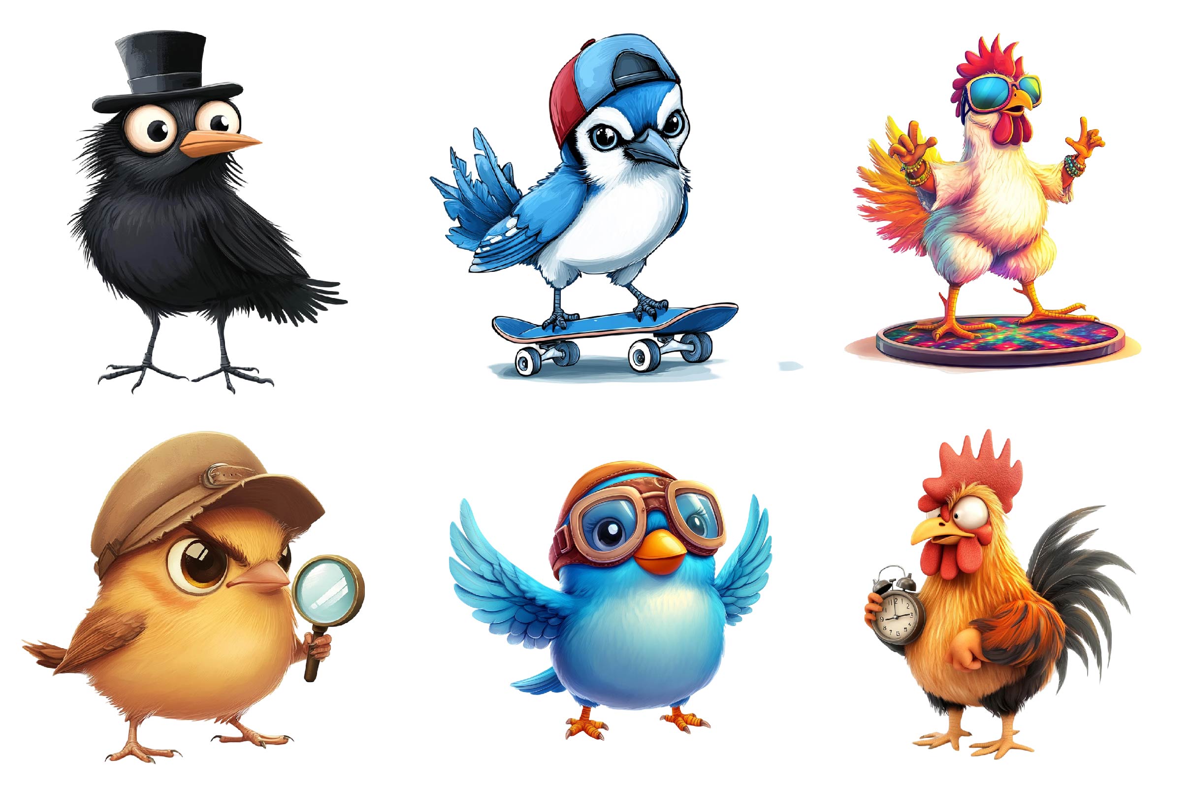 Quirky Funny Bird Clipart Bundle 2 - CraftNest - Digital Crafting and Art