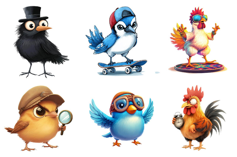 Quirky Funny Bird Clipart Bundle 2 - CraftNest - Digital Crafting and Art