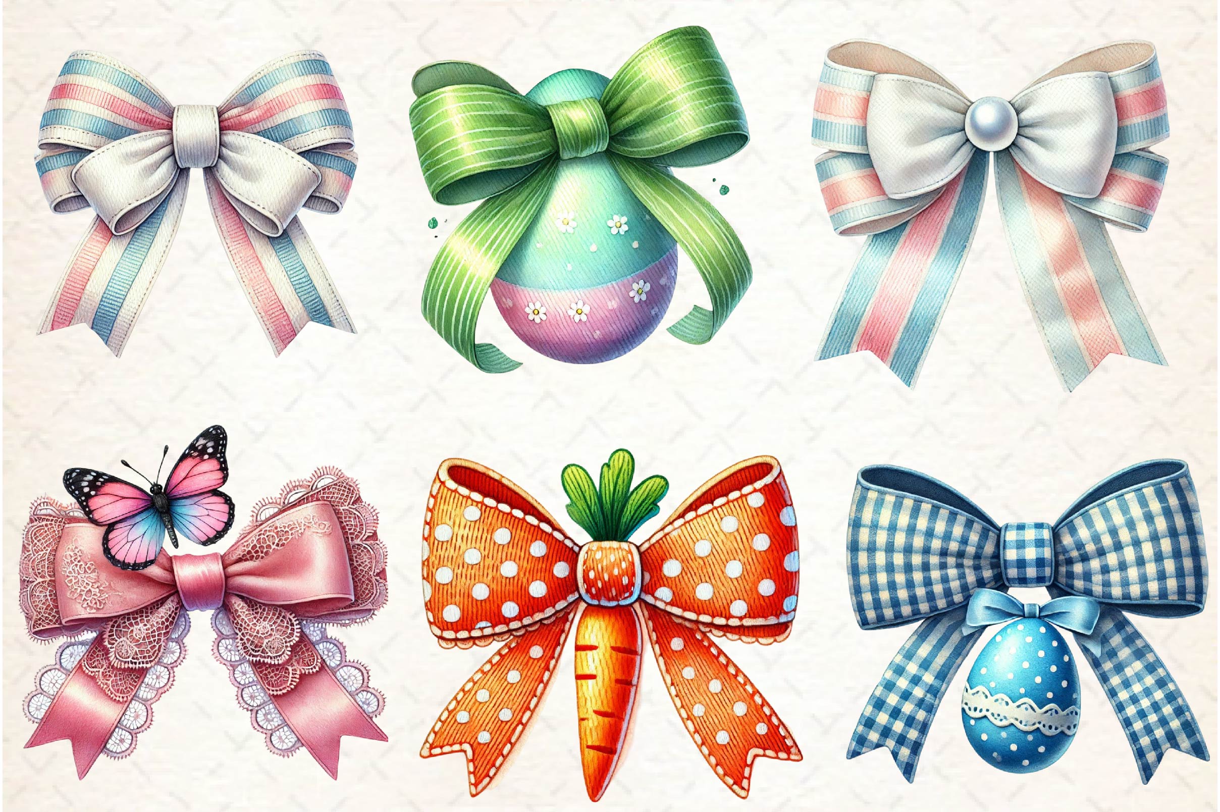 Easter Bow Clipart Bundle 1 - CraftNest - Digital Crafting and Art