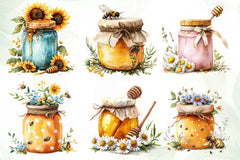 Spring Honey Jar Clipart Bundle - CraftNest - Digital Crafting and Art