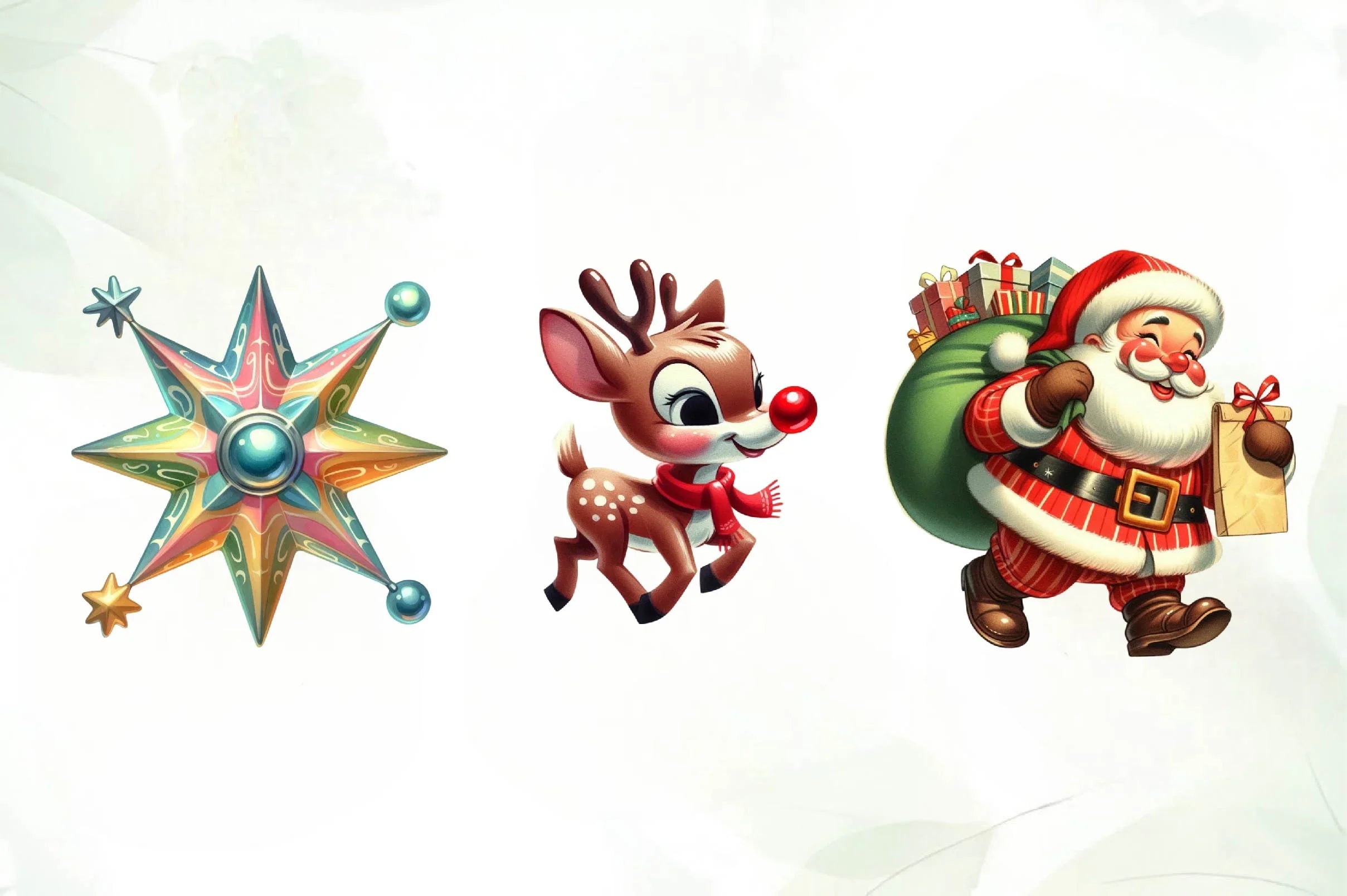 1950s Retro Christmas Clipart Bundle - CraftNest - Digital Crafting and Art