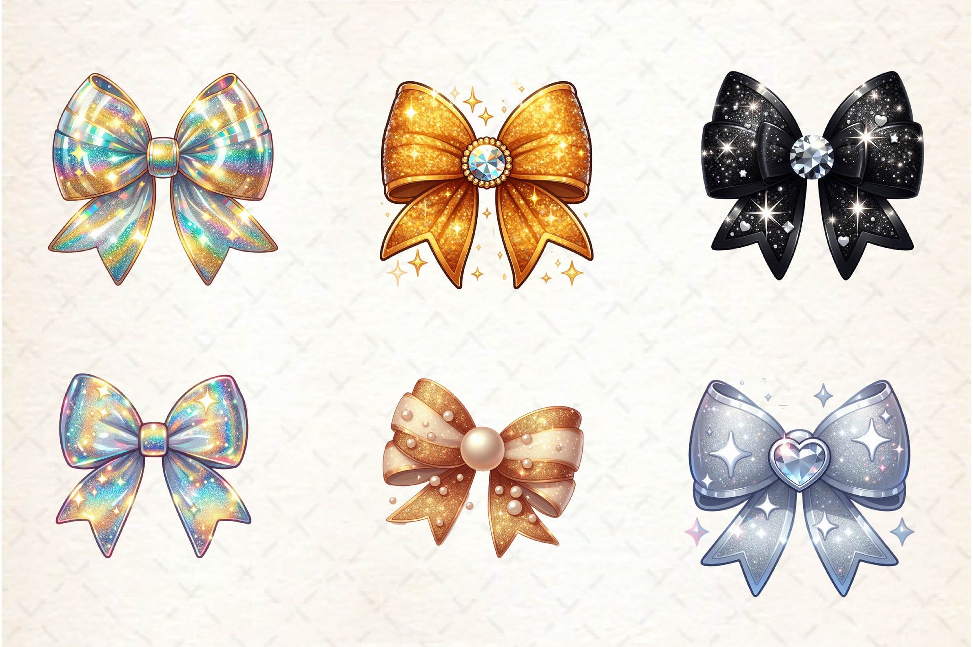 Coquette New Year Bow Clipart Bundle - CraftNest - Digital Crafting and Art