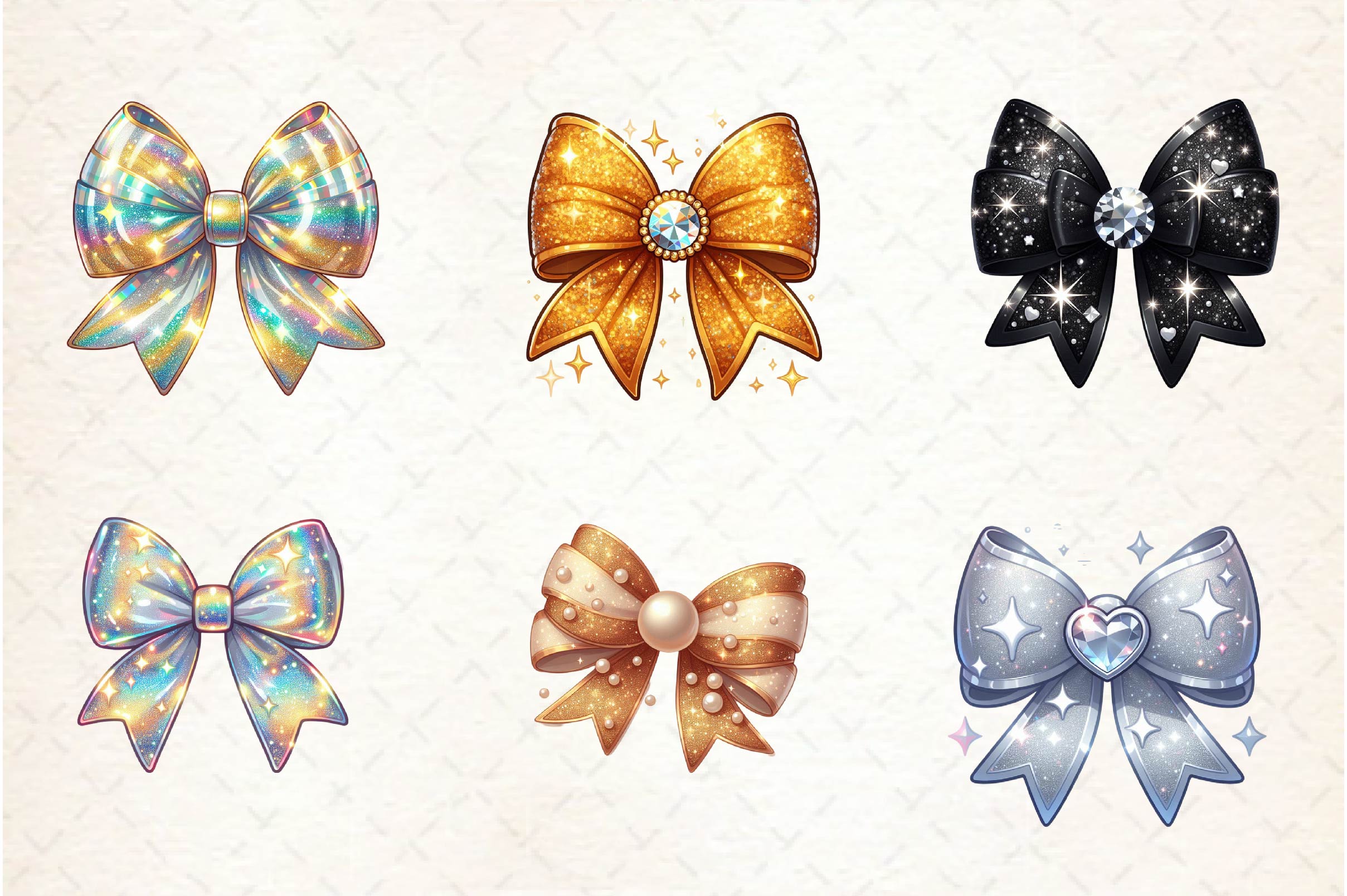 Coquette New Year Bow Clipart Bundle - CraftNest - Digital Crafting and Art
