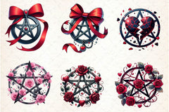Valentine Gothic Pentacles Clipart Bundle - CraftNest - Digital Crafting and Art