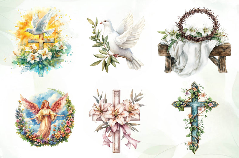 Antique Religious Easter Clipart Bundle - CraftNest - Digital Crafting and Art