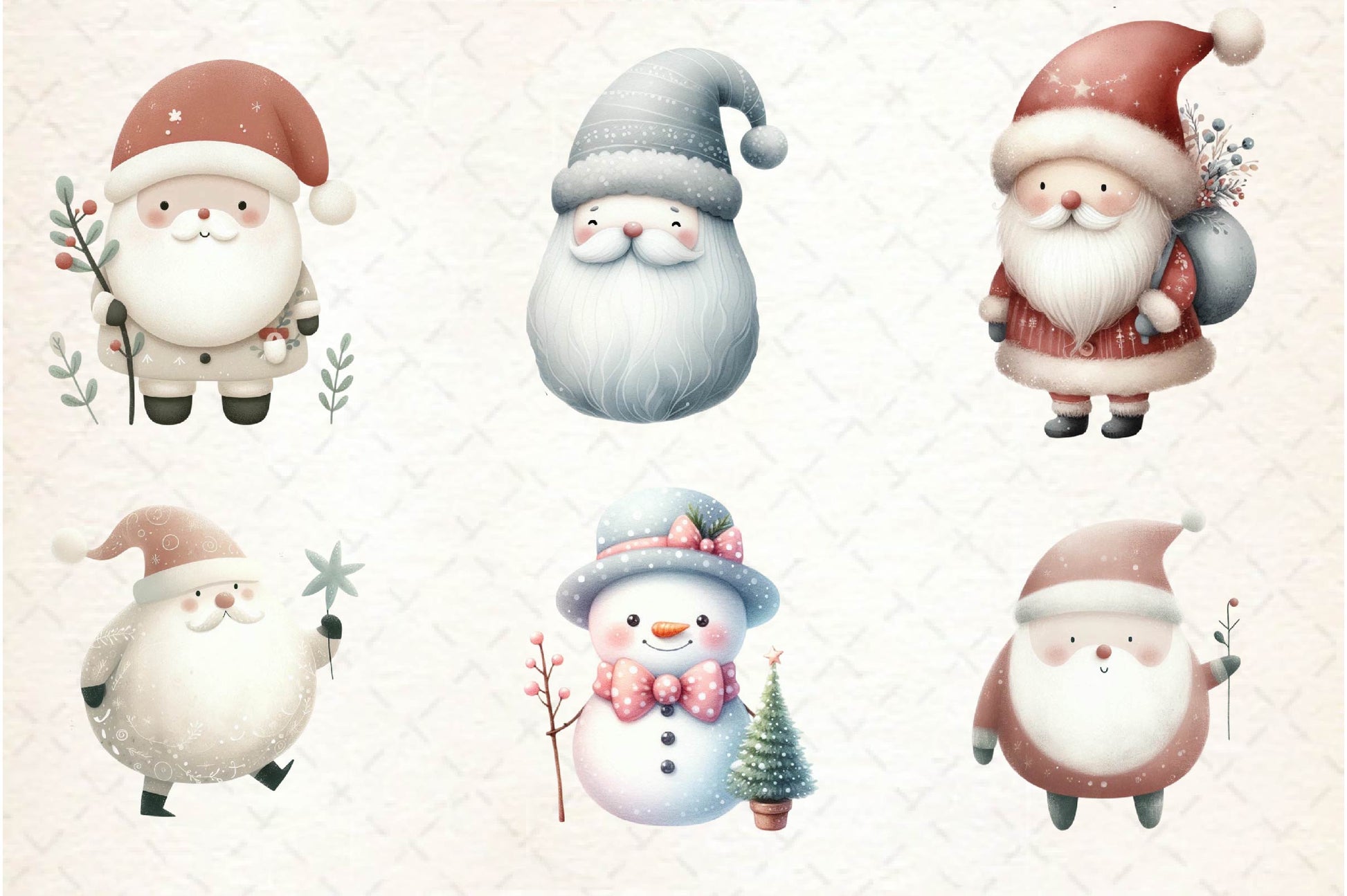 Christmas Whimsical Santa Clipart Bundle - CraftNest - Digital Crafting and Art