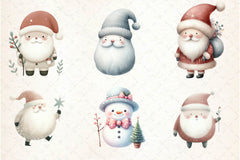 Christmas Whimsical Santa Clipart Bundle - CraftNest - Digital Crafting and Art