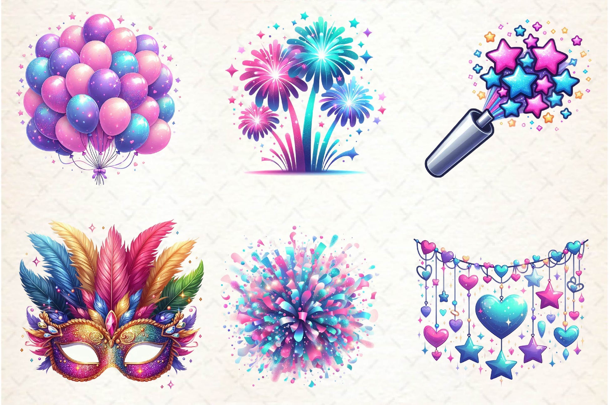 Glittery New Year Clipart Bundle - CraftNest - Digital Crafting and Art