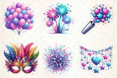 Glittery New Year Clipart Bundle - CraftNest - Digital Crafting and Art