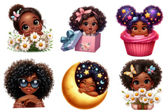 Peeking Black Girls Clipart Bundle - CraftNest - Digital Crafting and Art