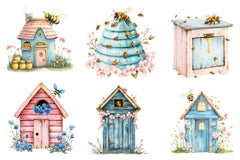 Bee Home Clipart Bundle - CraftNest - Digital Crafting and Art