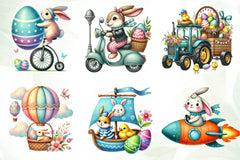 Transportation Easter Clipart Bundle - CraftNest - Digital Crafting and Art