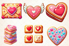 Valentine Cookies Clipart Bundle - CraftNest - Digital Crafting and Art