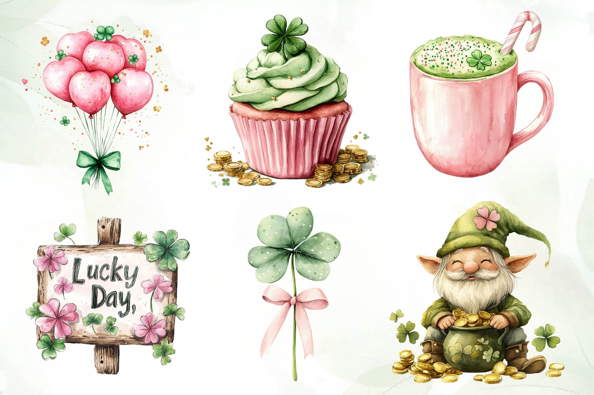 Pink St Patricks Day Clipart Bundle - CraftNest - Digital Crafting and Art