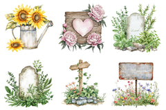 Garden Signs Collection Clipart Bundle - CraftNest - Digital Crafting and Art