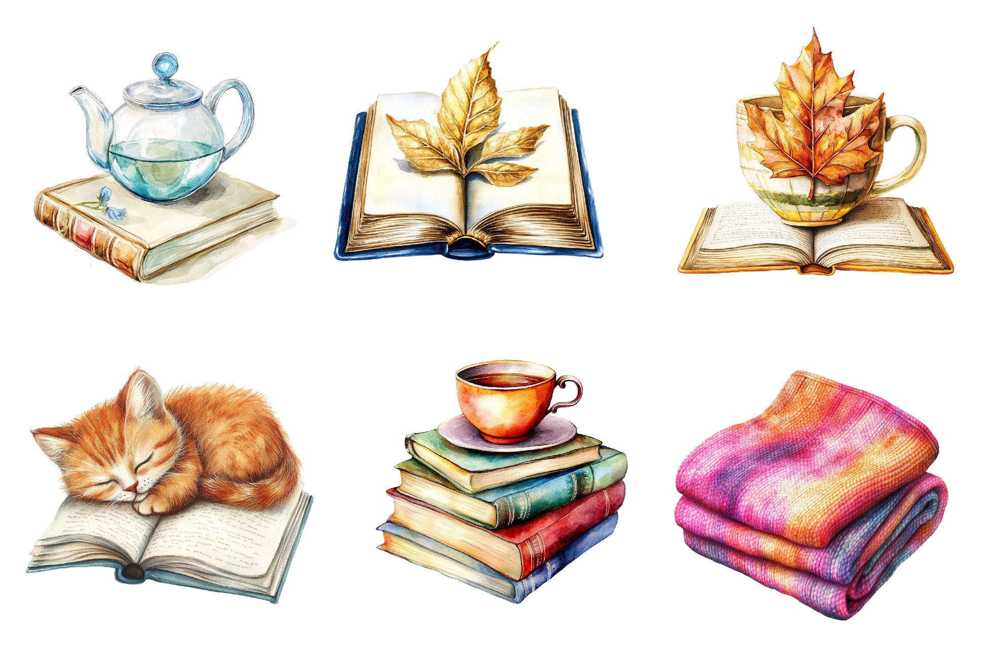 Fall Reading Nook Clipart Bundle - CraftNest - Digital Crafting and Art