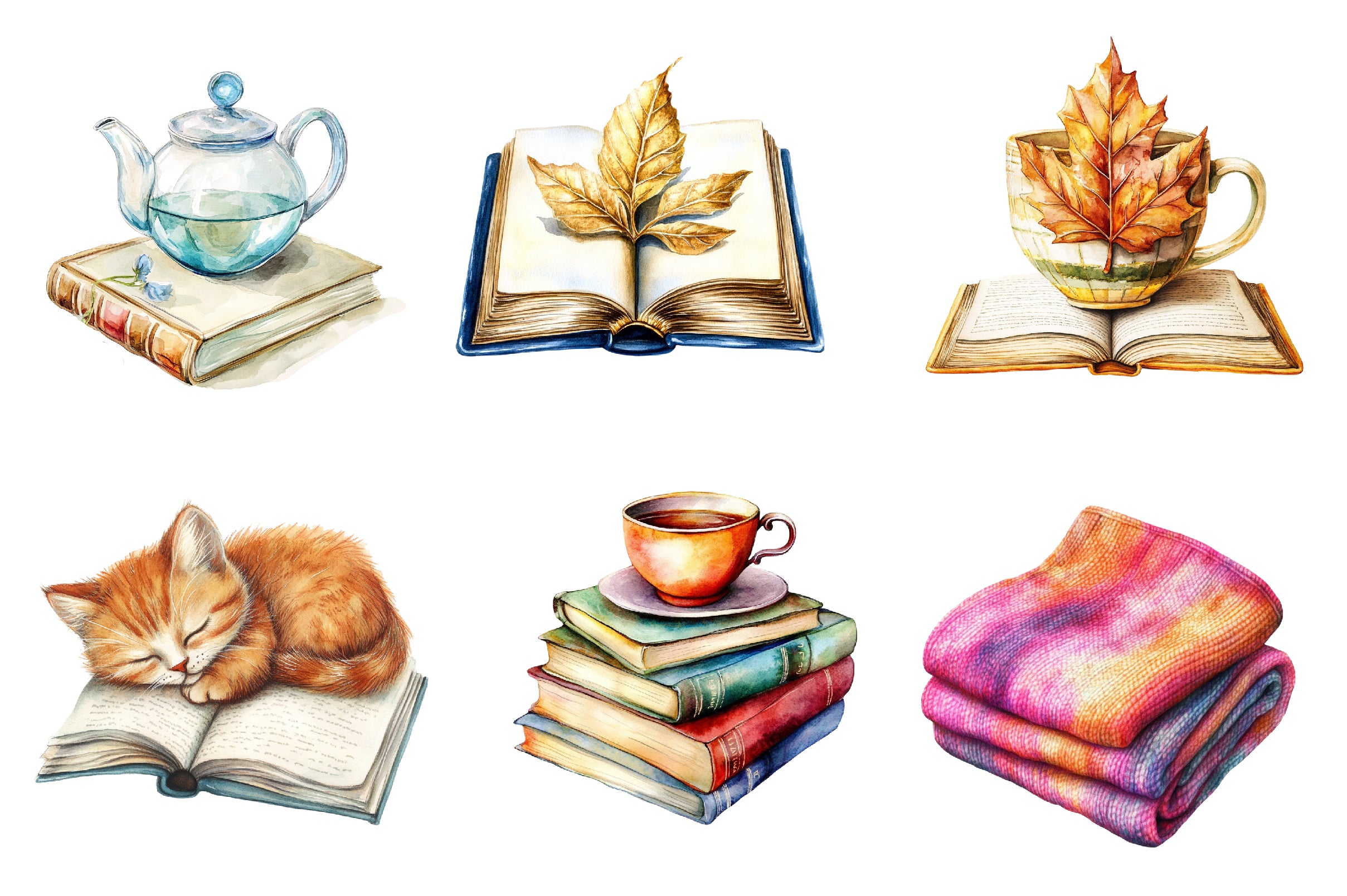 Fall Reading Nook Clipart Bundle - CraftNest - Digital Crafting and Art
