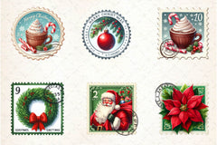 Christmas Stamps Clipart Bundle - CraftNest - Digital Crafting and Art