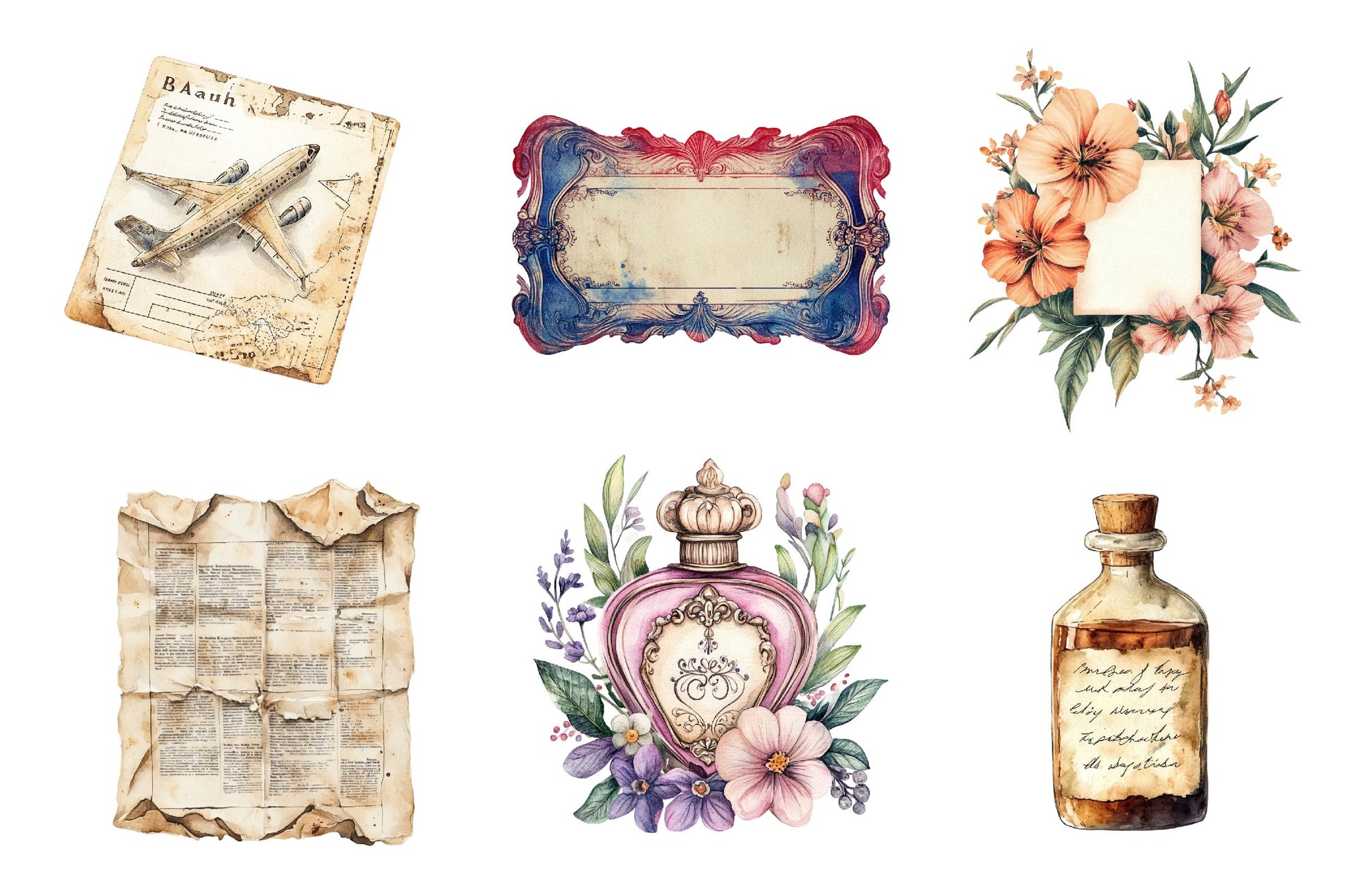 Vintage Old Tickets & Labels Clipart Bundle - CraftNest - Digital Crafting and Art