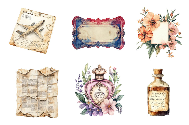 Vintage Old Tickets & Labels Clipart Bundle - CraftNest - Digital Crafting and Art