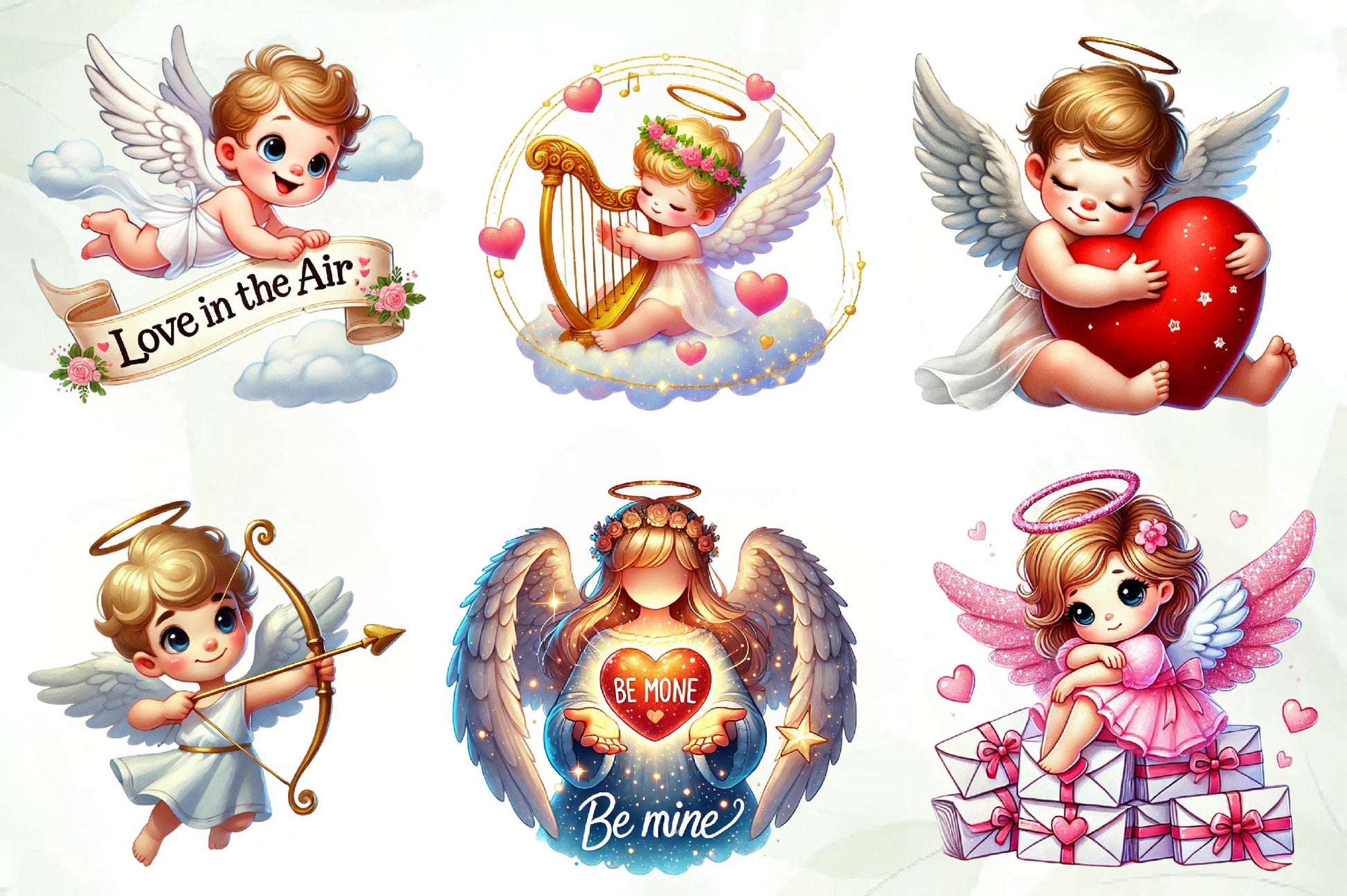 Valentines Angel Clipart Bundle - CraftNest - Digital Crafting and Art