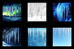 Frozen Icicles Digital Paper - CraftNest - Digital Crafting and Art