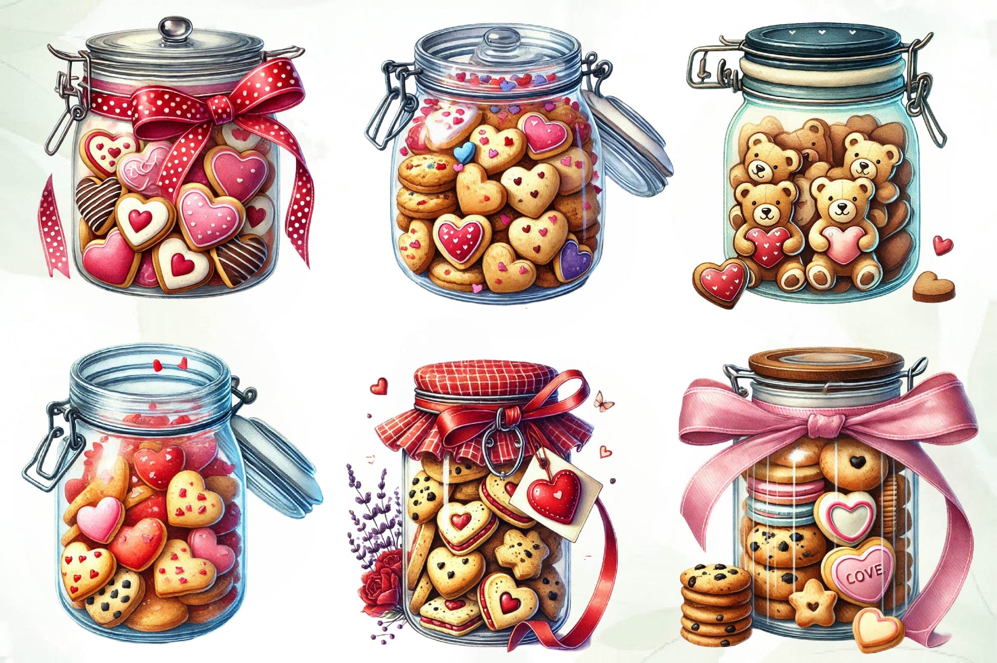 Valentine Valentine Cookie Jar Clipart Bundle - CraftNest - Digital Crafting and Art