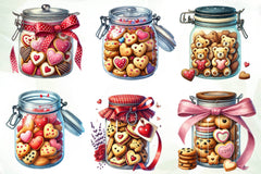 Valentine Valentine Cookie Jar Clipart Bundle - CraftNest - Digital Crafting and Art