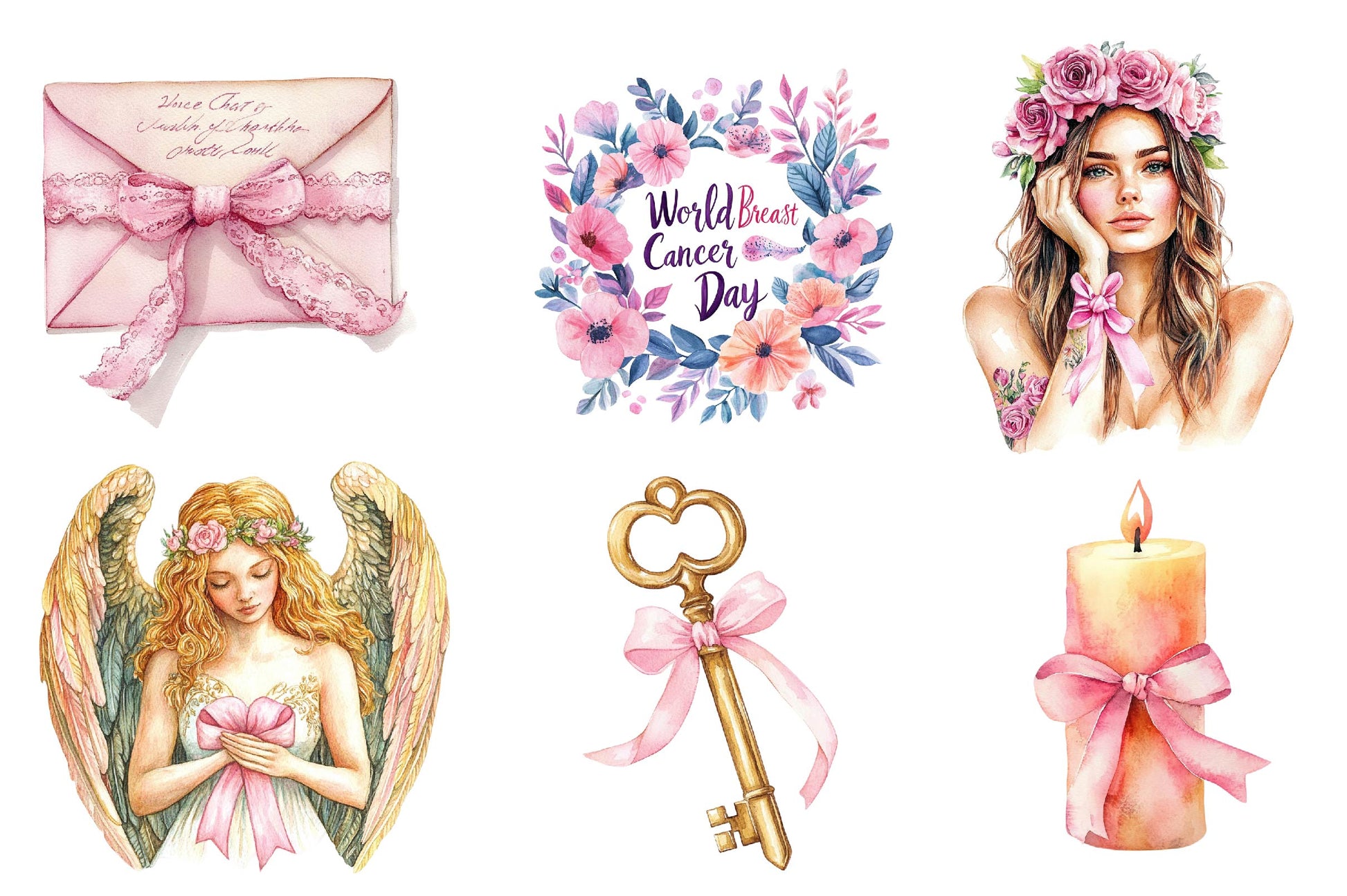 World Breast Cancer Day Clipart Bundle - CraftNest - Digital Crafting and Art