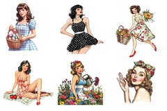 Spring Pop Art Girl Clipart Bundle - CraftNest - Digital Crafting and Art