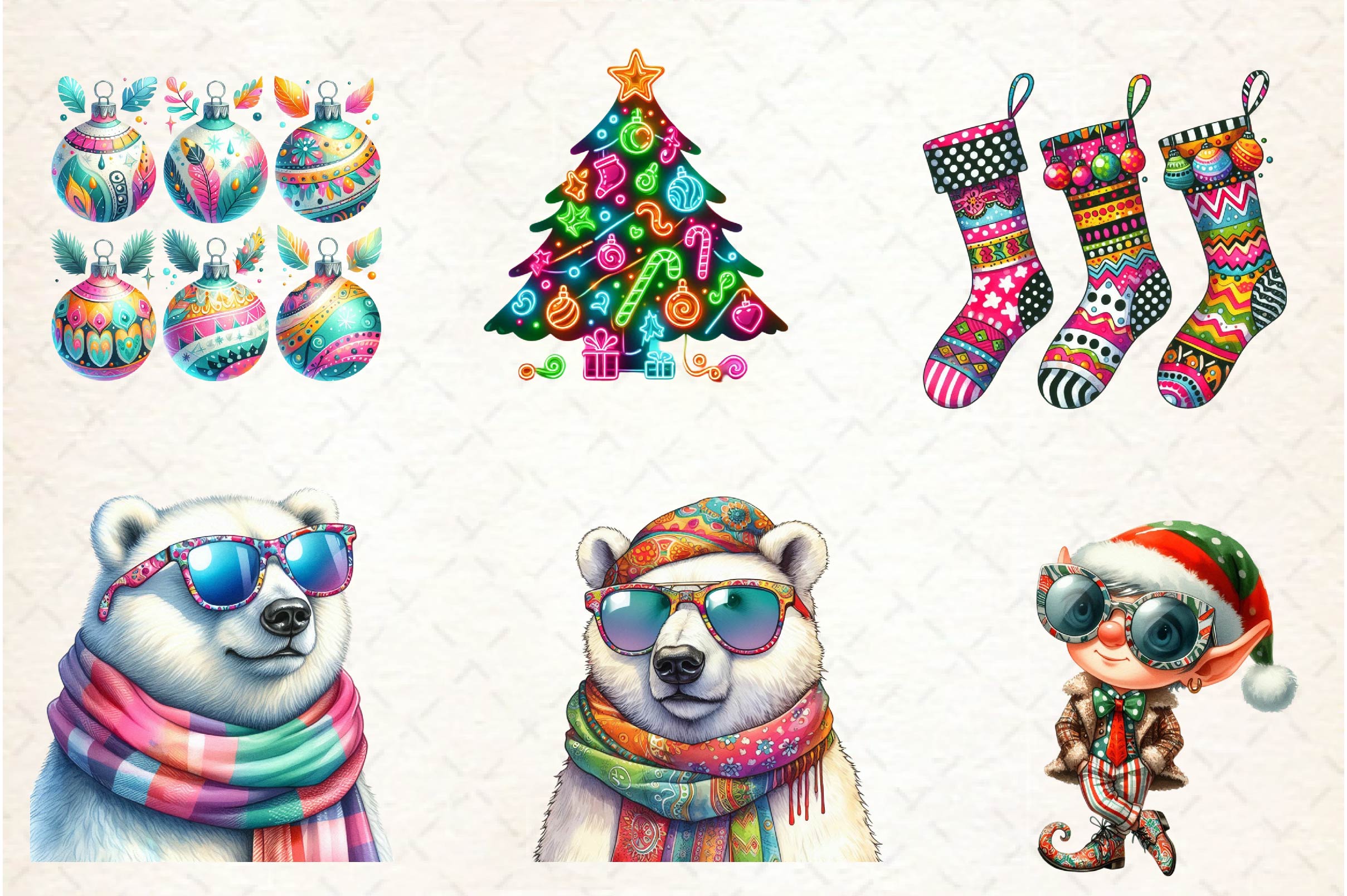 Funky Christmas Clipart Bundle - CraftNest - Digital Crafting and Art