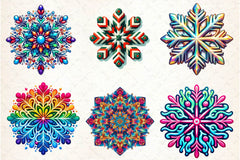 Christmas Snowflake Clipart Bundle - CraftNest - Digital Crafting and Art