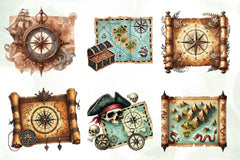 Old Maps Designs Clipart Bundle - CraftNest - Digital Crafting and Art