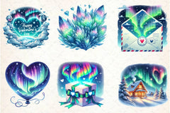 Polar Lights Valentine Clipart Bundle - CraftNest - Digital Crafting and Art