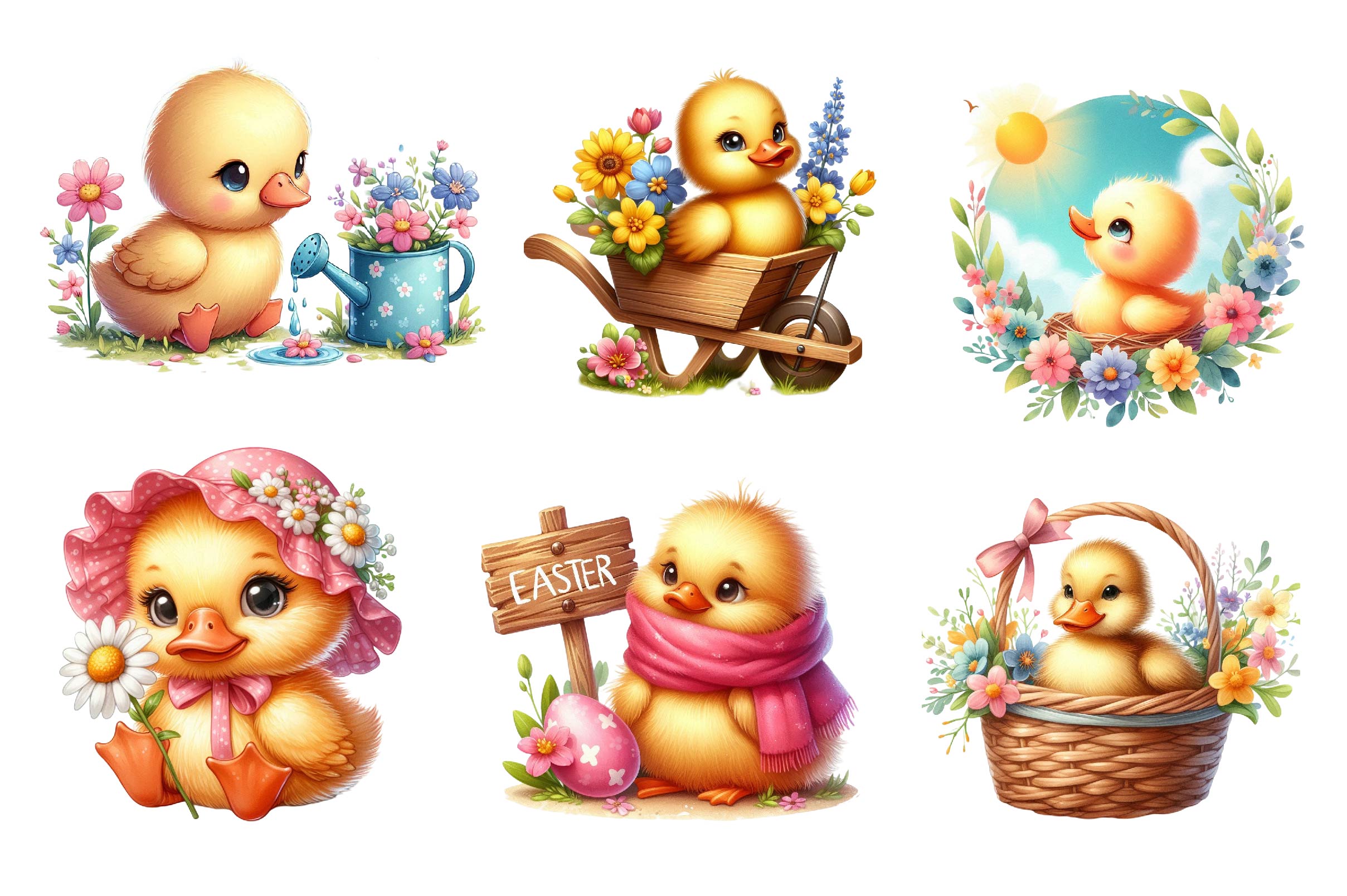 Spring & Easter Duck Clipart Bundle - CraftNest - Digital Crafting and Art