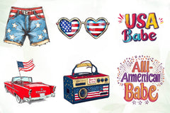 All American Babe Design Clipart Bundle - CraftNest - Digital Crafting and Art