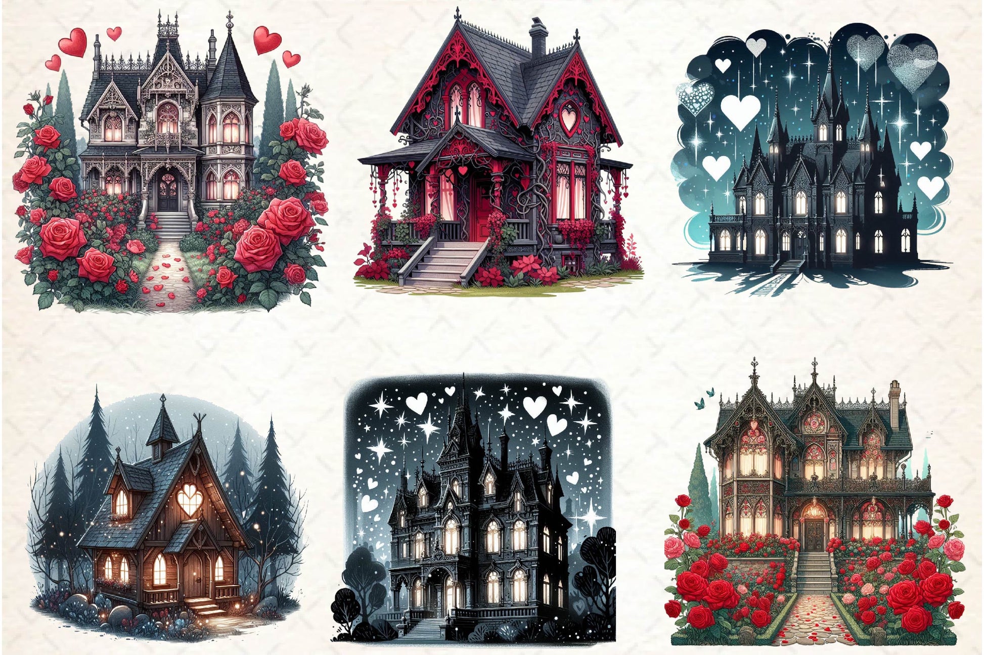 Valentine Gothic Palace Clipart Bundle - CraftNest - Digital Crafting and Art
