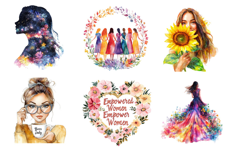 Cute Womens Month Clipart Bundle - CraftNest - Digital Crafting and Art