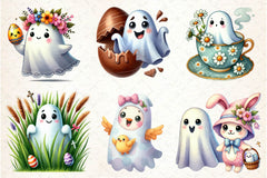 Cute Easter Ghost Clipart Bundle - CraftNest - Digital Crafting and Art