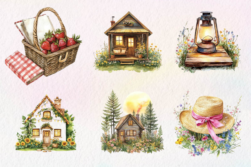 Cozy Summer Clipart Bundle 3 - CraftNest - Digital Crafting and Art