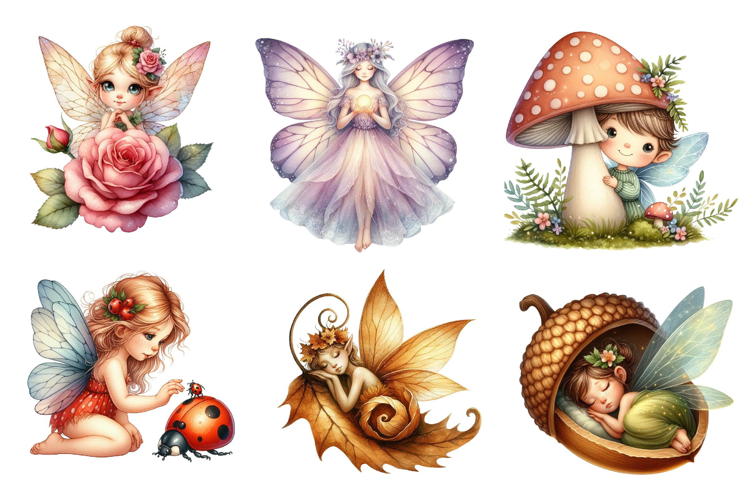 Fairytale Fairy Clipart Bundle - CraftNest - Digital Crafting and Art