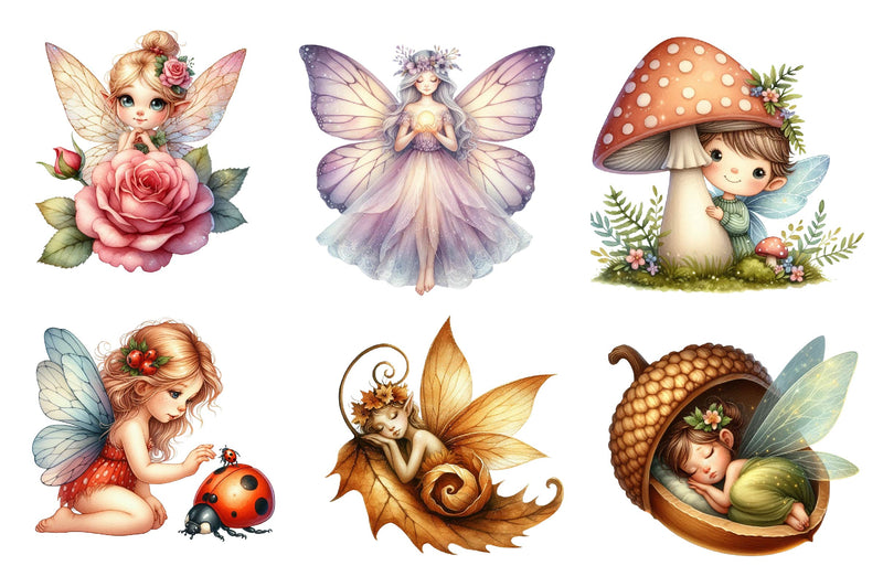 Fairytale Fairy Clipart Bundle - CraftNest - Digital Crafting and Art