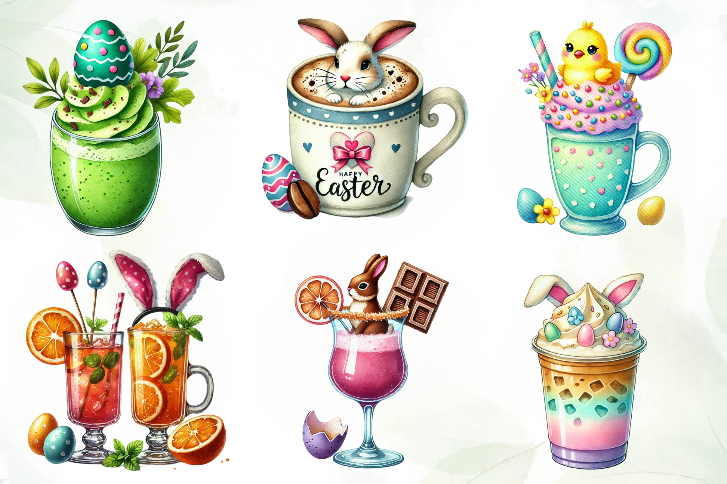 Easter Drinks Clipart Bundle - CraftNest - Digital Crafting and Art