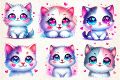 Cute Valentine Kitten Clipart Bundle - CraftNest - Digital Crafting and Art