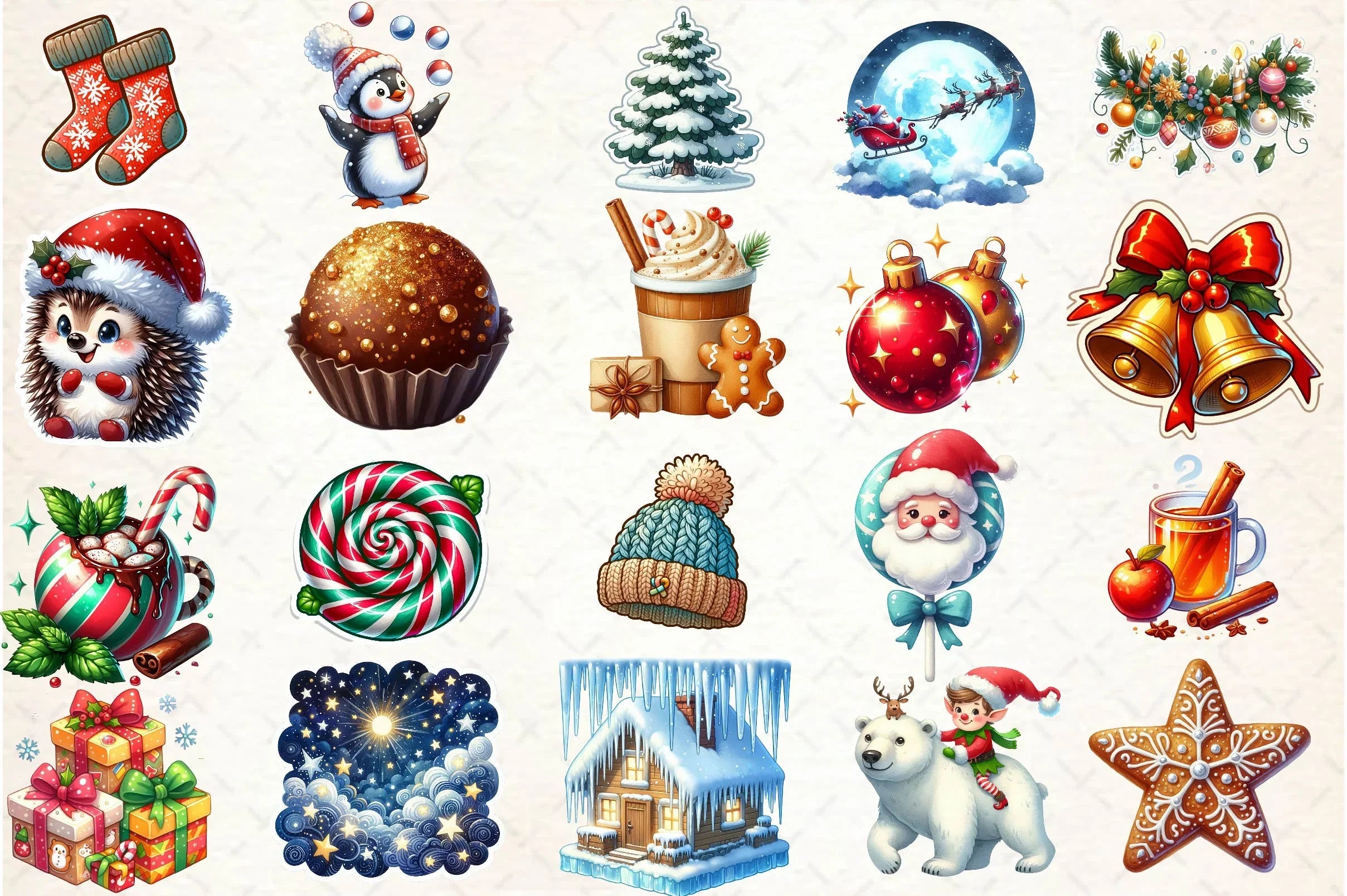 100 Christmas Stickers - CraftNest - Digital Crafting and Art