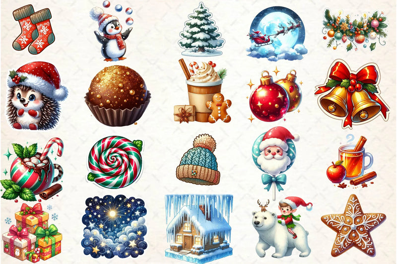 100 Christmas Stickers - CraftNest - Digital Crafting and Art