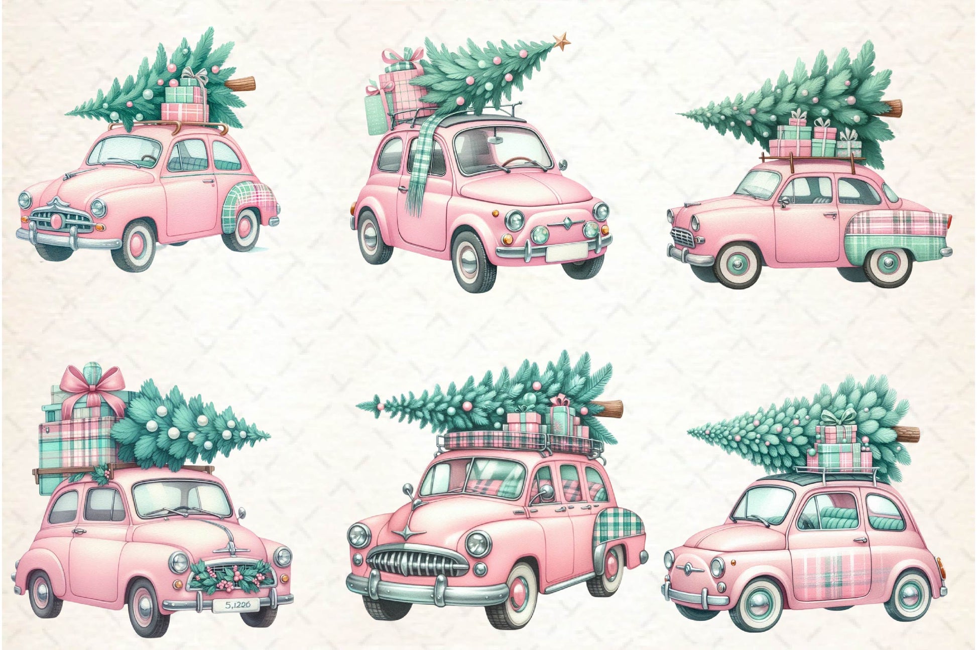 Christmas Car Christmas Tree Clipart Bundle - CraftNest - Digital Crafting and Art