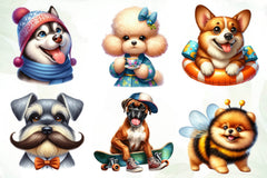 Quirky Funny Dog Clipart Bundle - CraftNest - Digital Crafting and Art